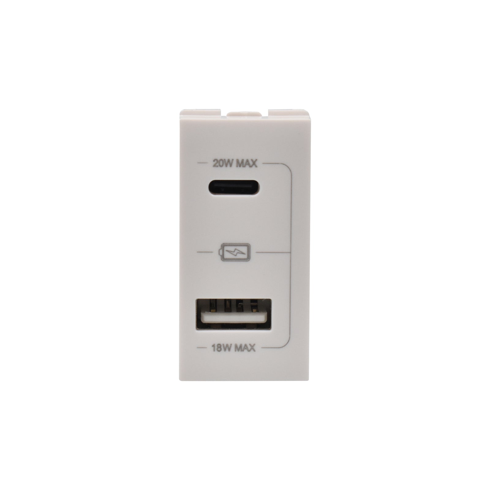 Toma Cargador USB 3A 1 Módulo Blanco – Origen Estévez